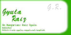 gyula raiz business card